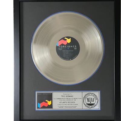 Foreigner Agent Provocateur RIAA Platinum Album Award | Barnebys