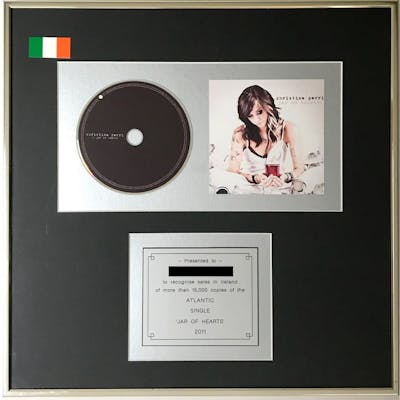 Christina Perri "Jar Of Hearts" Atlantic Records Ireland Single Award