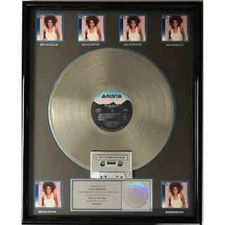 Whitney Houston 2nd album Whitney RIAA 6x Multi-Platinum Album Award