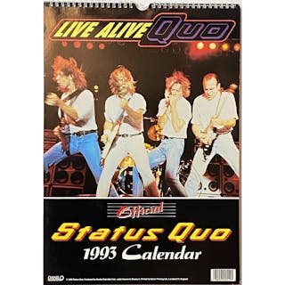Status Quo Official 1993 Calendar Vintage