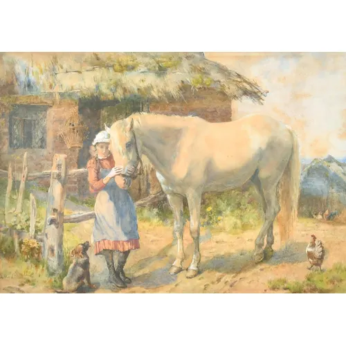 Alfred William Strutt (1856-1924) New Zealander. A Young Gir... | Barnebys