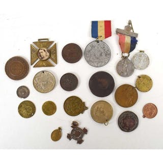 A group of Georgian and later medallions and commemorative c...