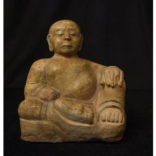 14 /15thC Sawankalok Thai Figure.- EXTRA SPECIAL- Large, meditative, High Level