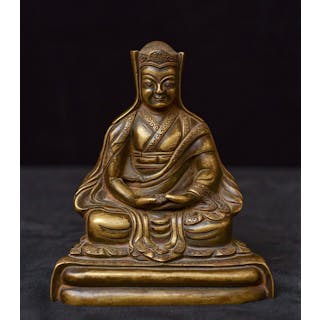 Antique Tibet/Bhutan Monk. Unusual type. Nice! Finely Sculpted, Cast