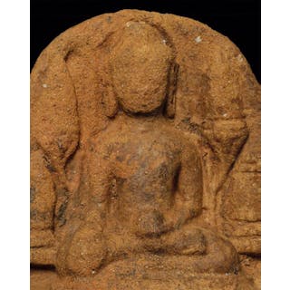 Large and very early Arakan Buddha tablet. This is an