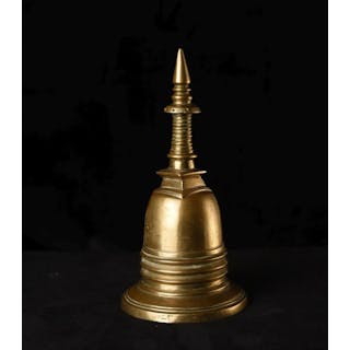 18/19thC Sri Lankan Stupa in bell form. Many of the Kandy era stupas