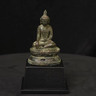 14thC Burmese Buddha, with elements of Pagan, Ava, and Mon.