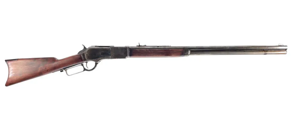 ANTIQUE WINCHESTER MODEL 1876 LEVER ACTION .45-60 WCF RIFLE | Barnebys