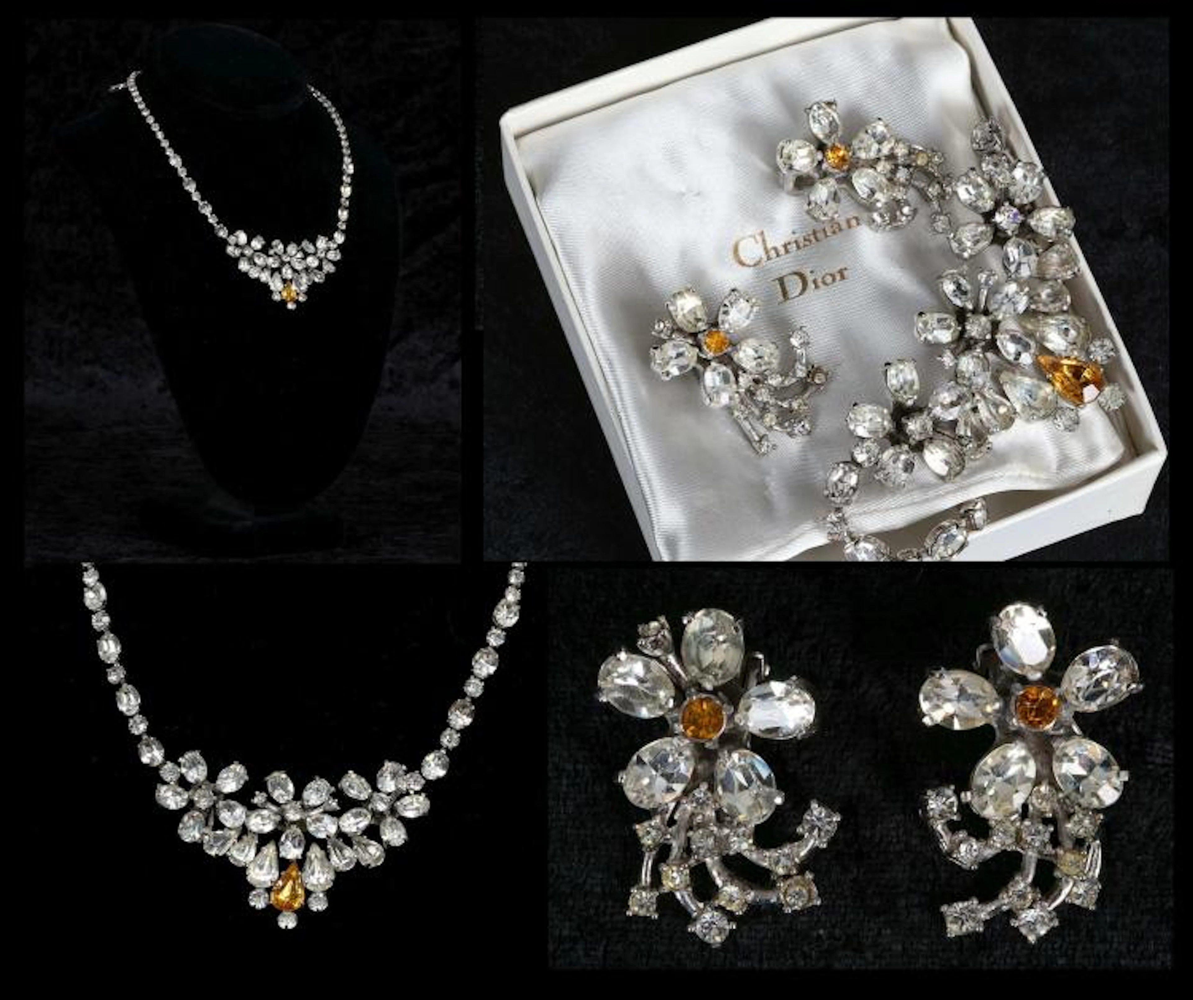 CHRISTIAN DIOR BY MICHAEL MAER NECKLACE AND EARRING SUITE