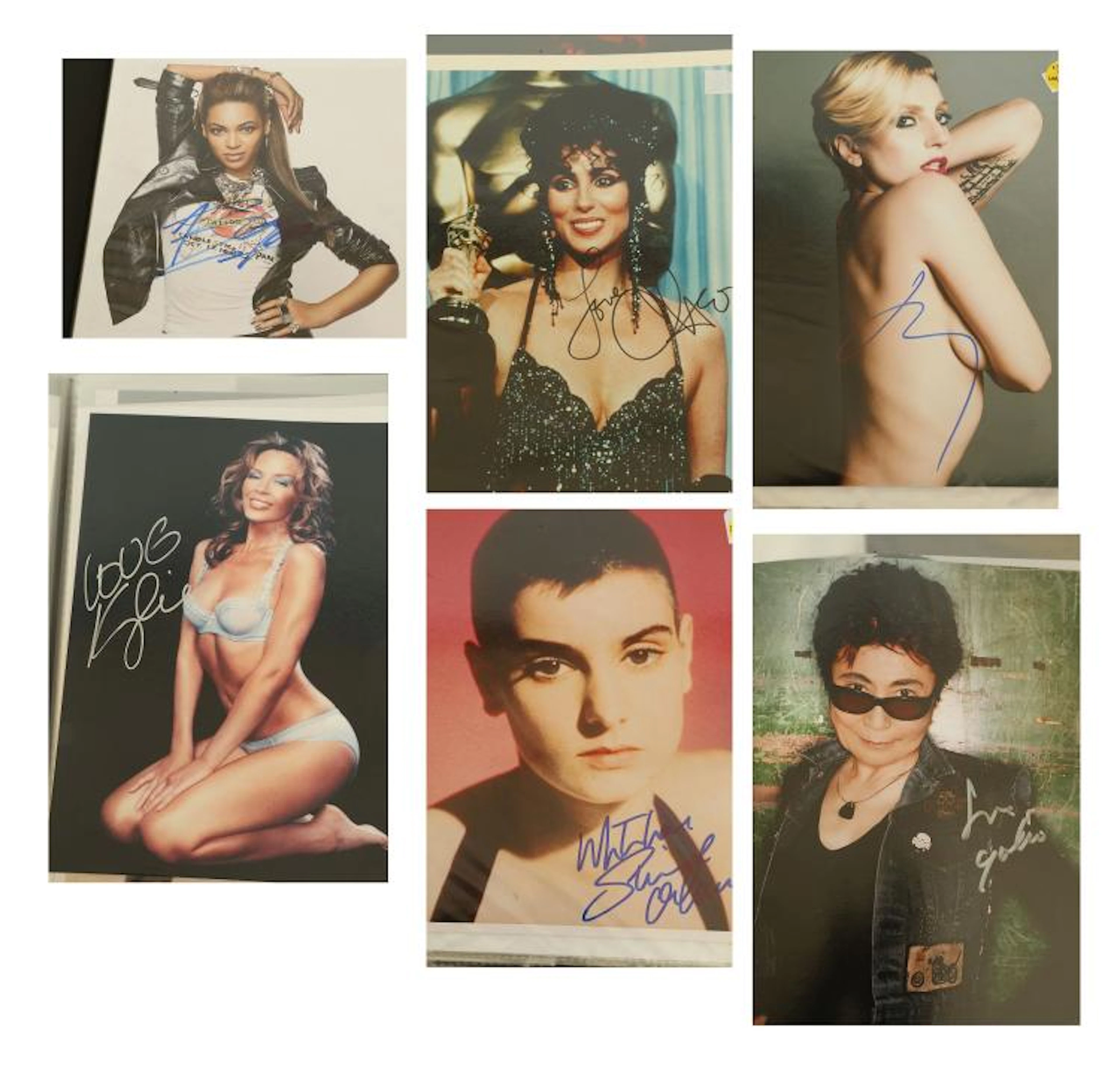 POP SINGERS - A collection of SIGNED photographs including: Beyoncé