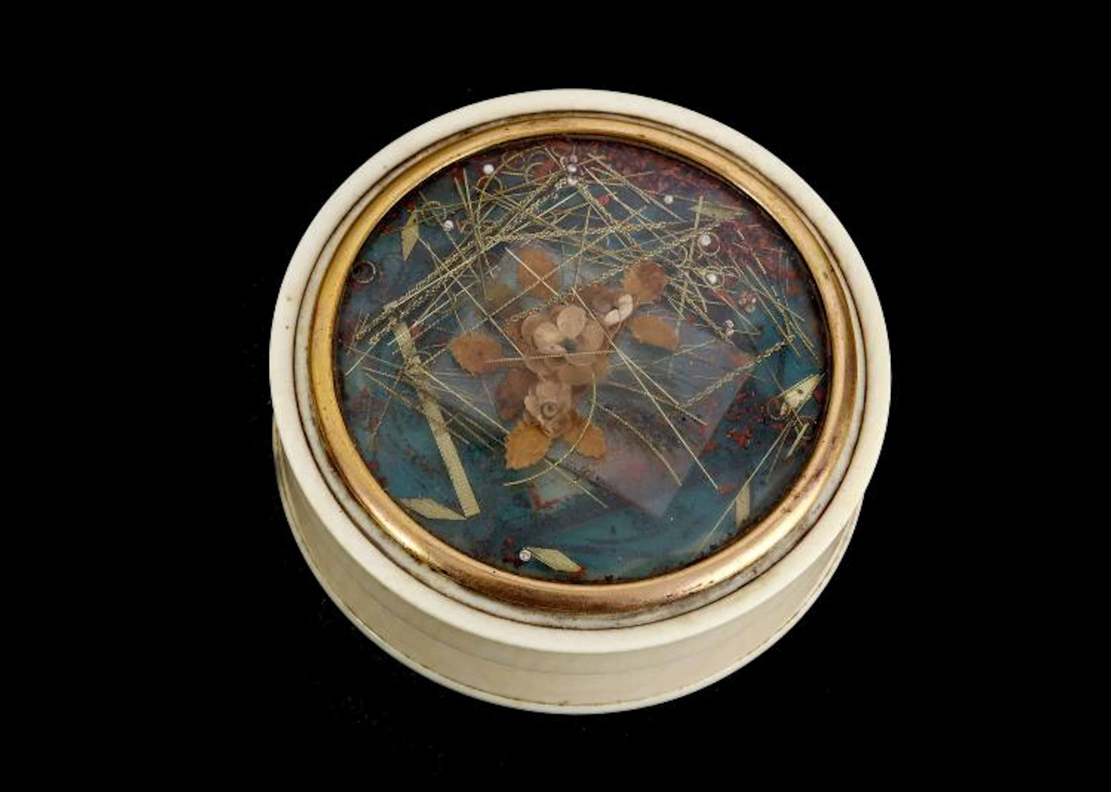 A mid-19th century turned ivory and tortoiseshell lined habitat box