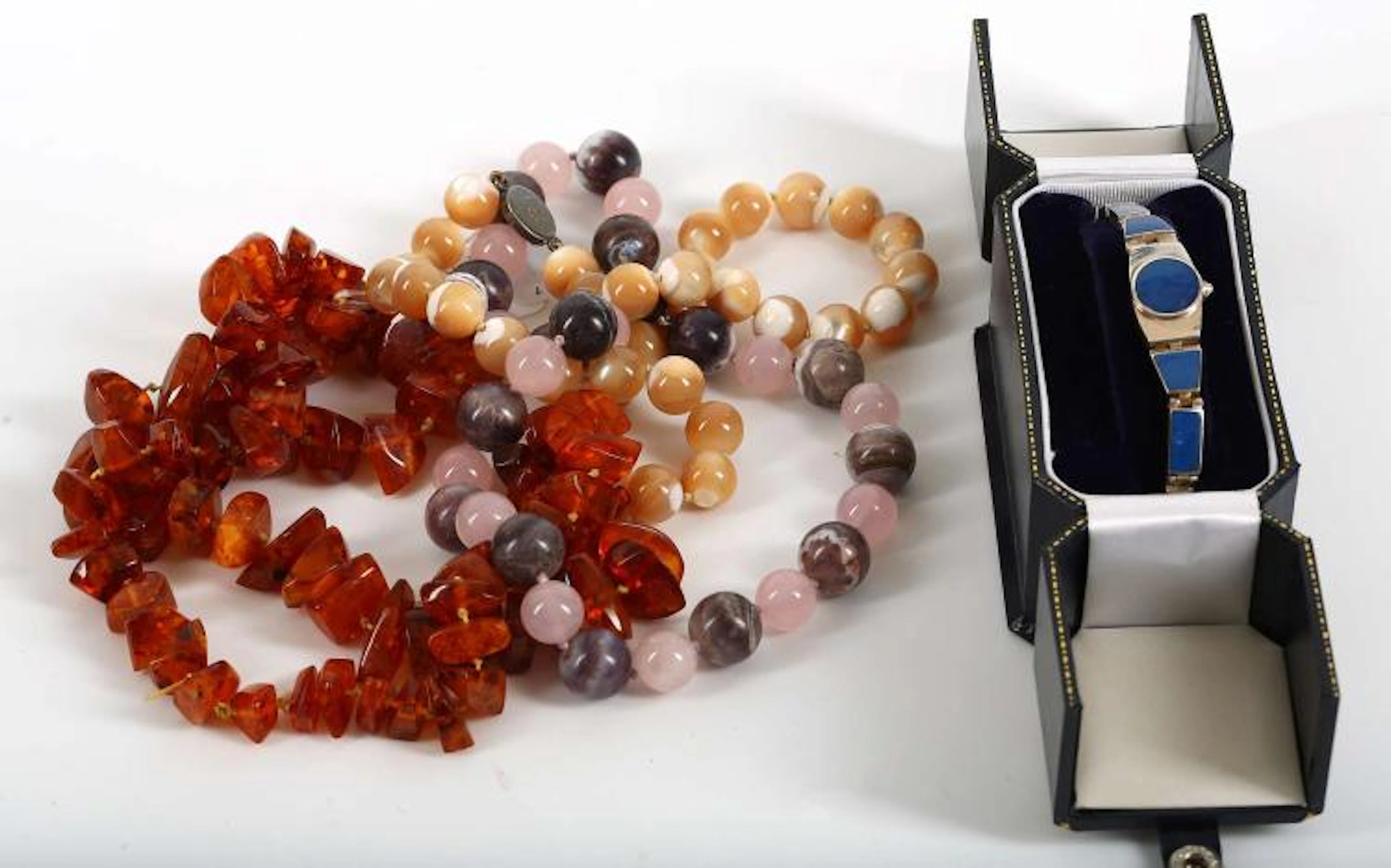 Three beaded necklaces