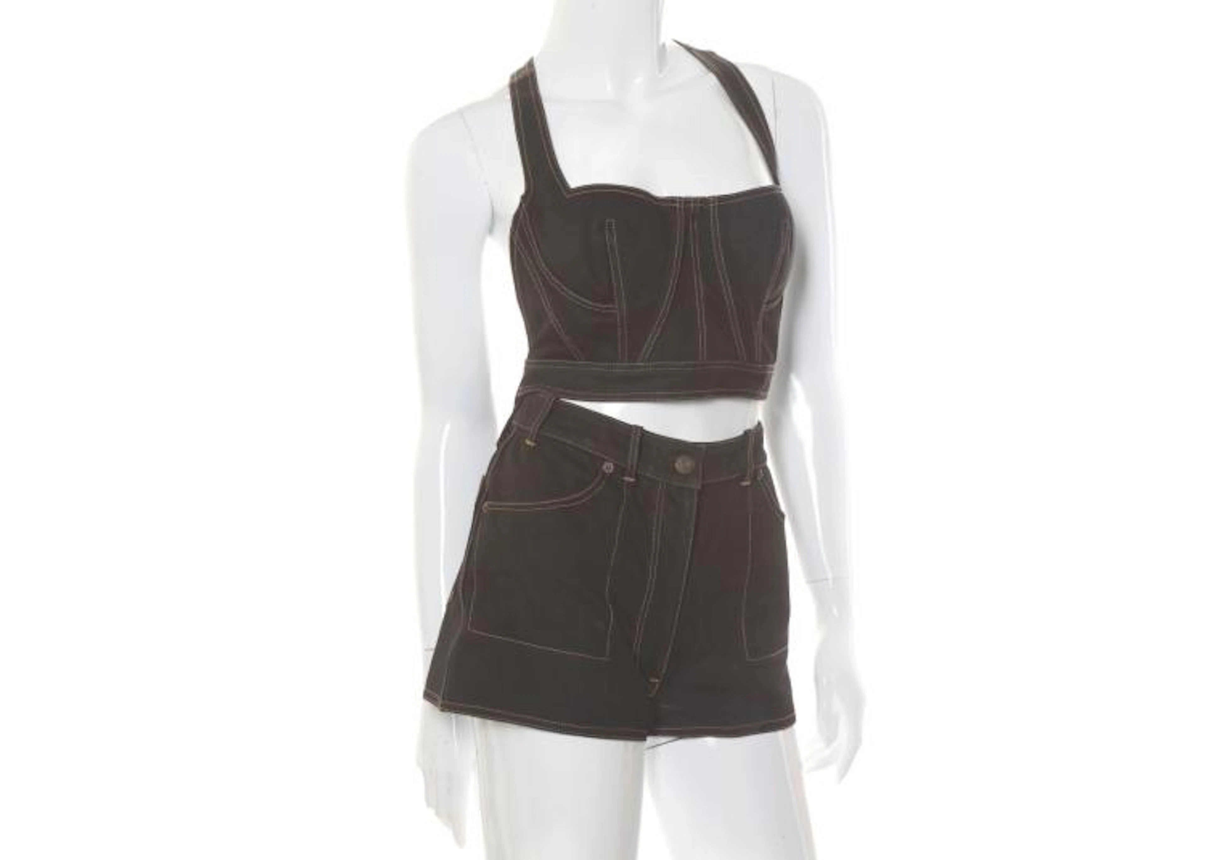 Azzedine Alaia Denim Playsuit,1990s