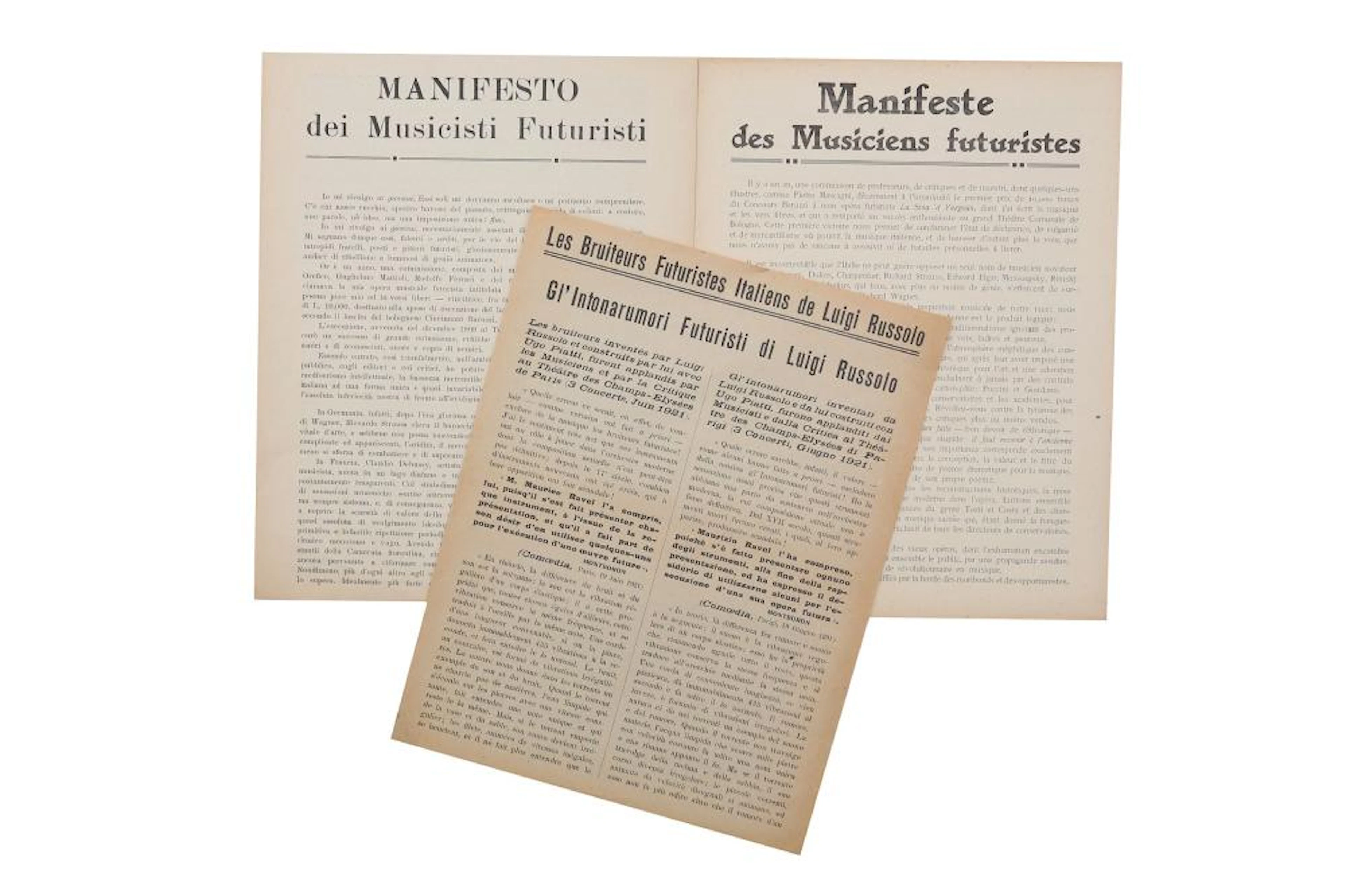 Futurism.- Pratella (Francesco Balilla) Manifeste des Musiciens futuristes