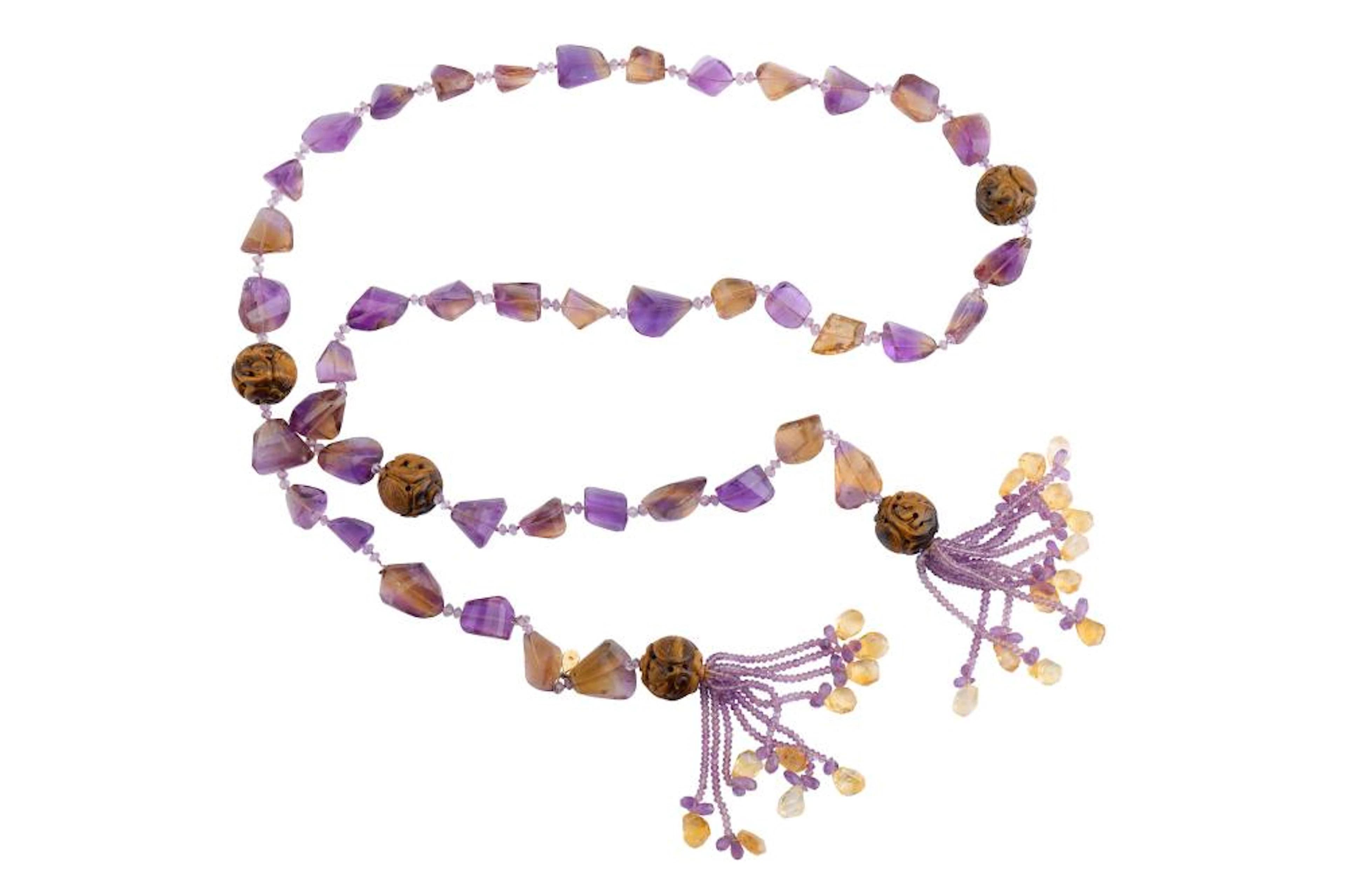 A long tassel necklace