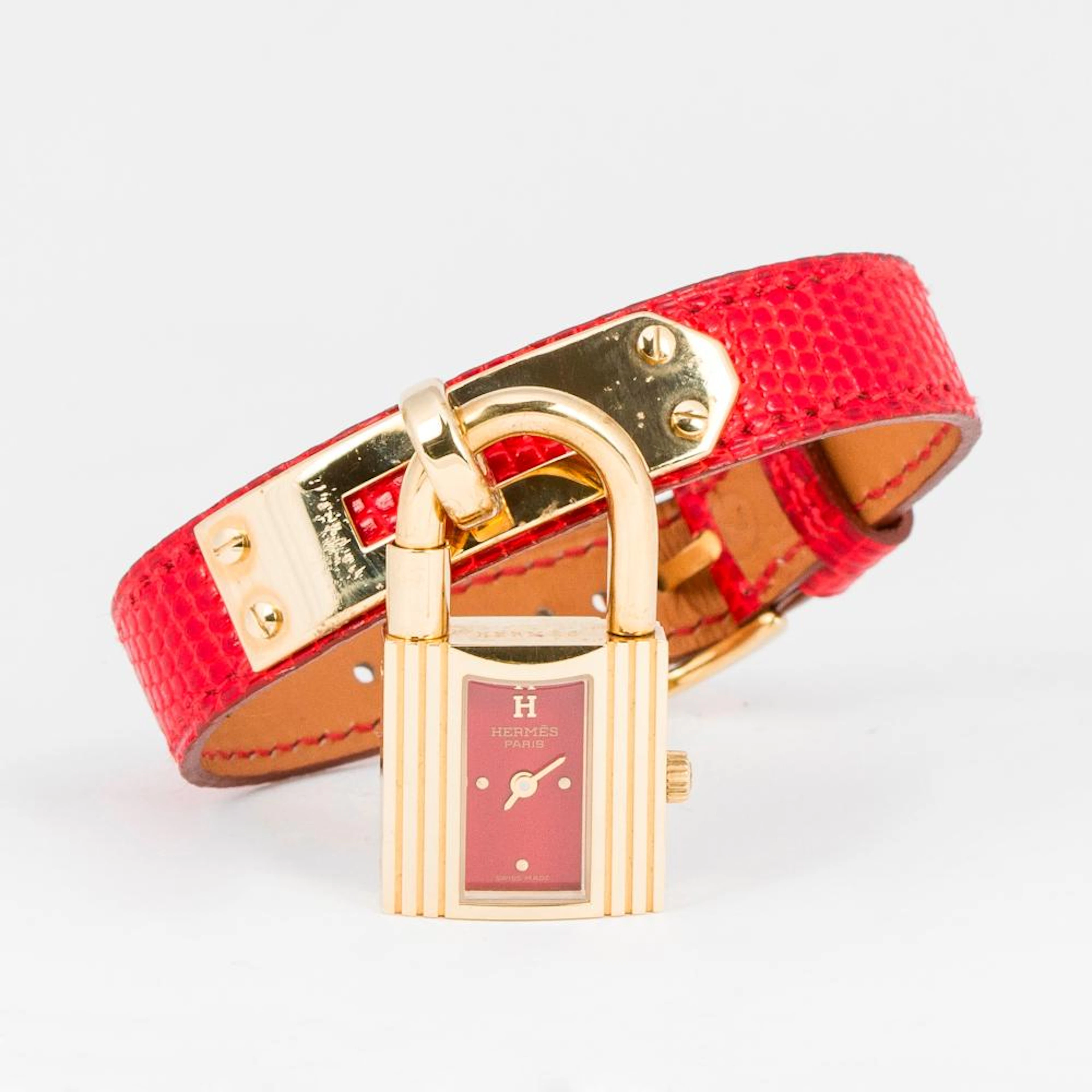 Hermes Red Lizard Kelly Watch