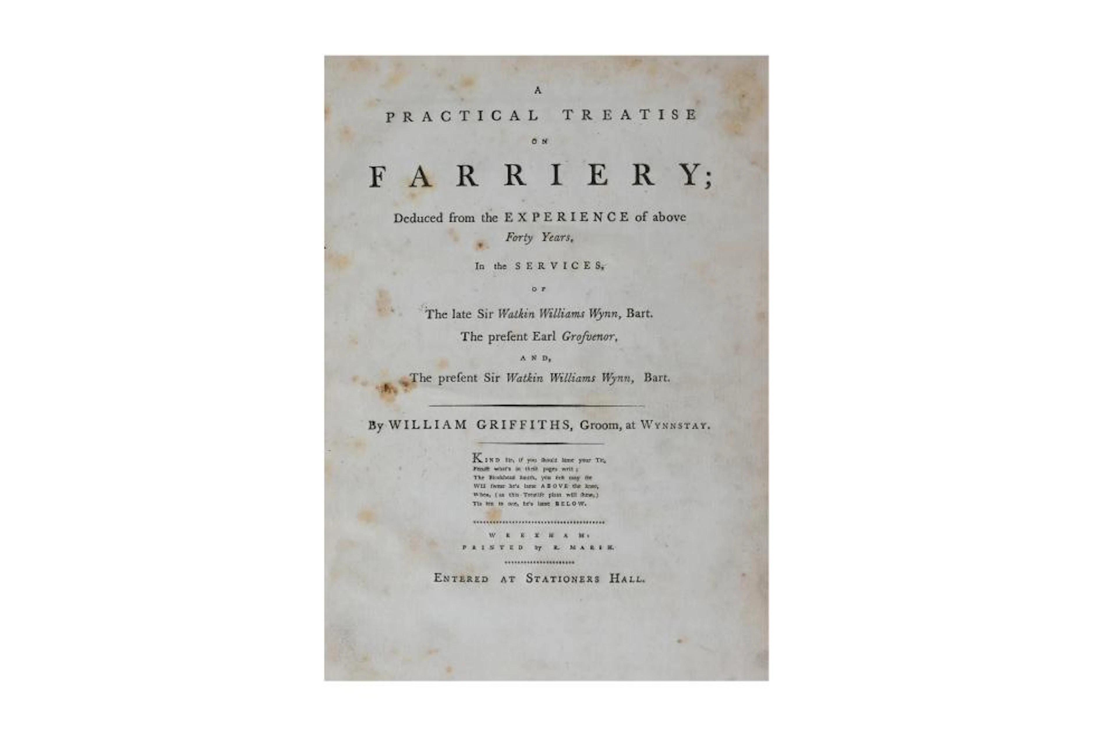 Farriery.- Griffiths (William)