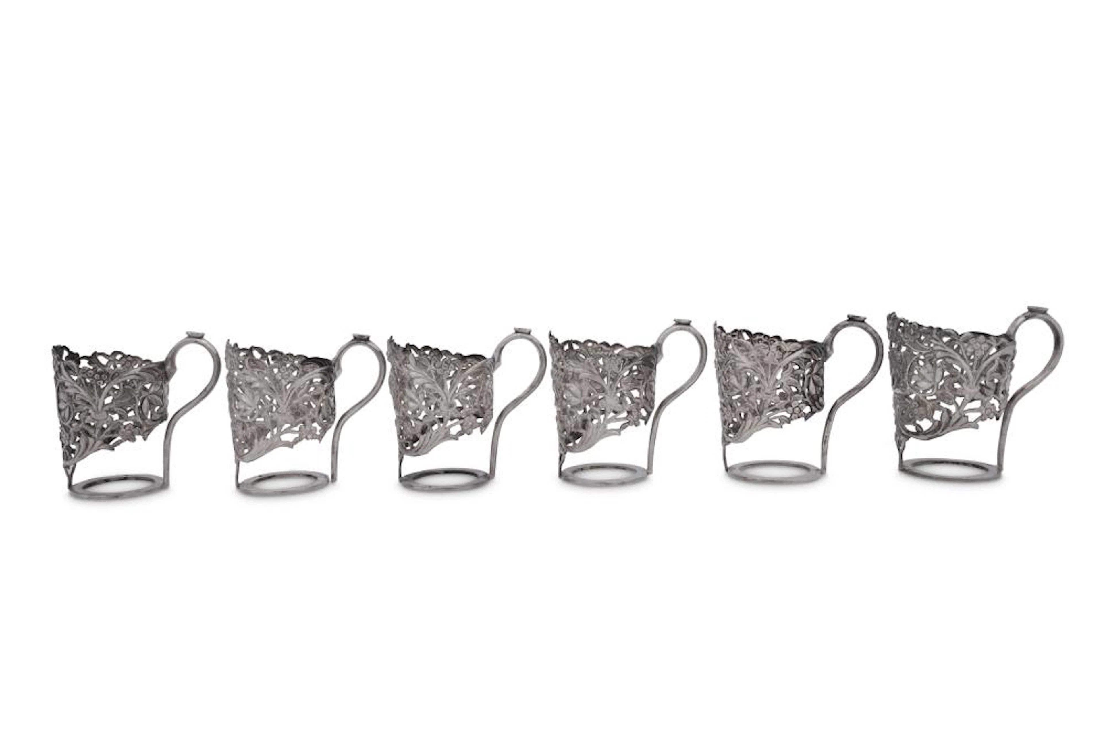 A set of six early 20th century Iranian (Persian)...