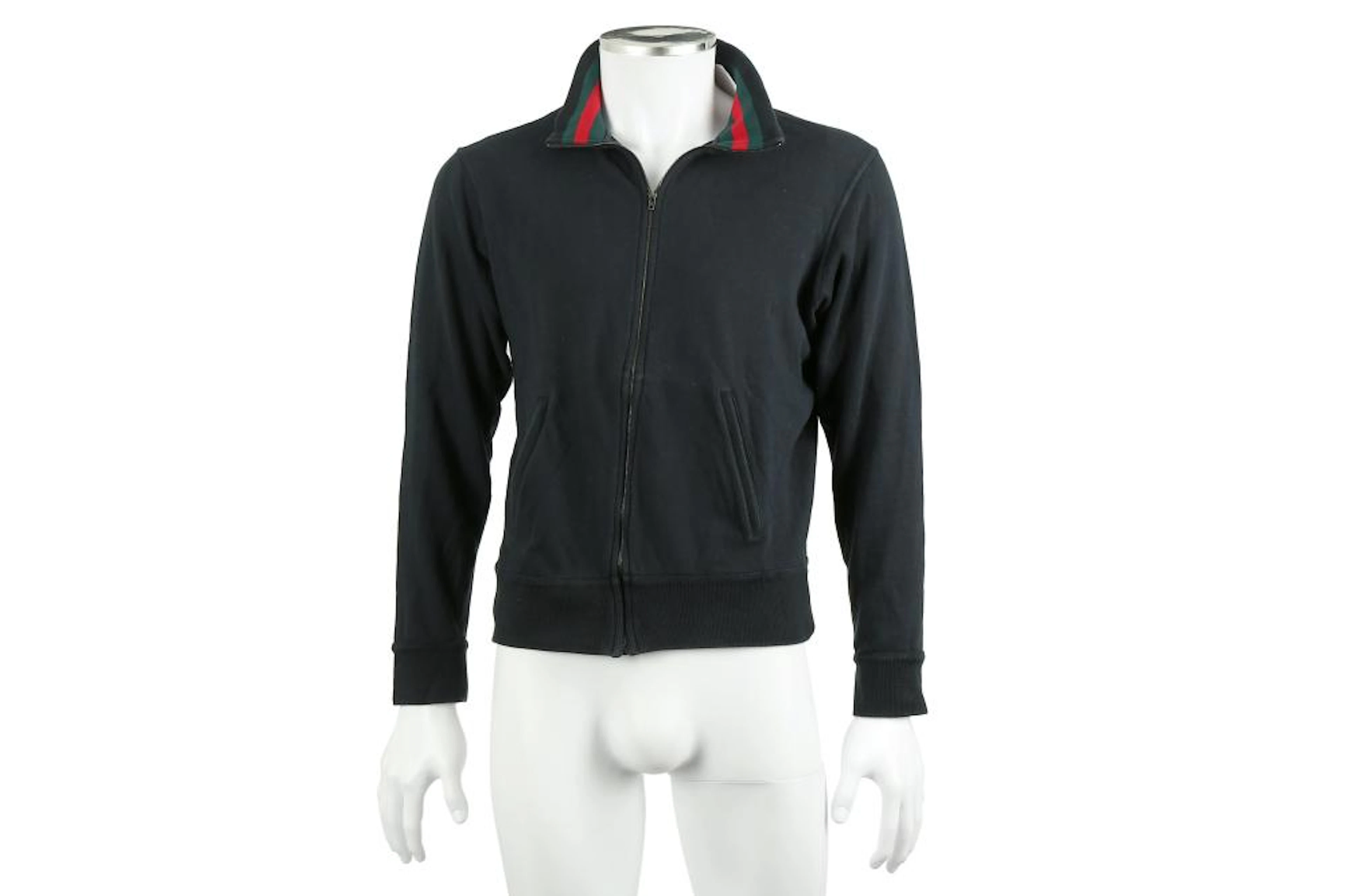 Gucci Navy Cotton Zip Up Jumper - Size S