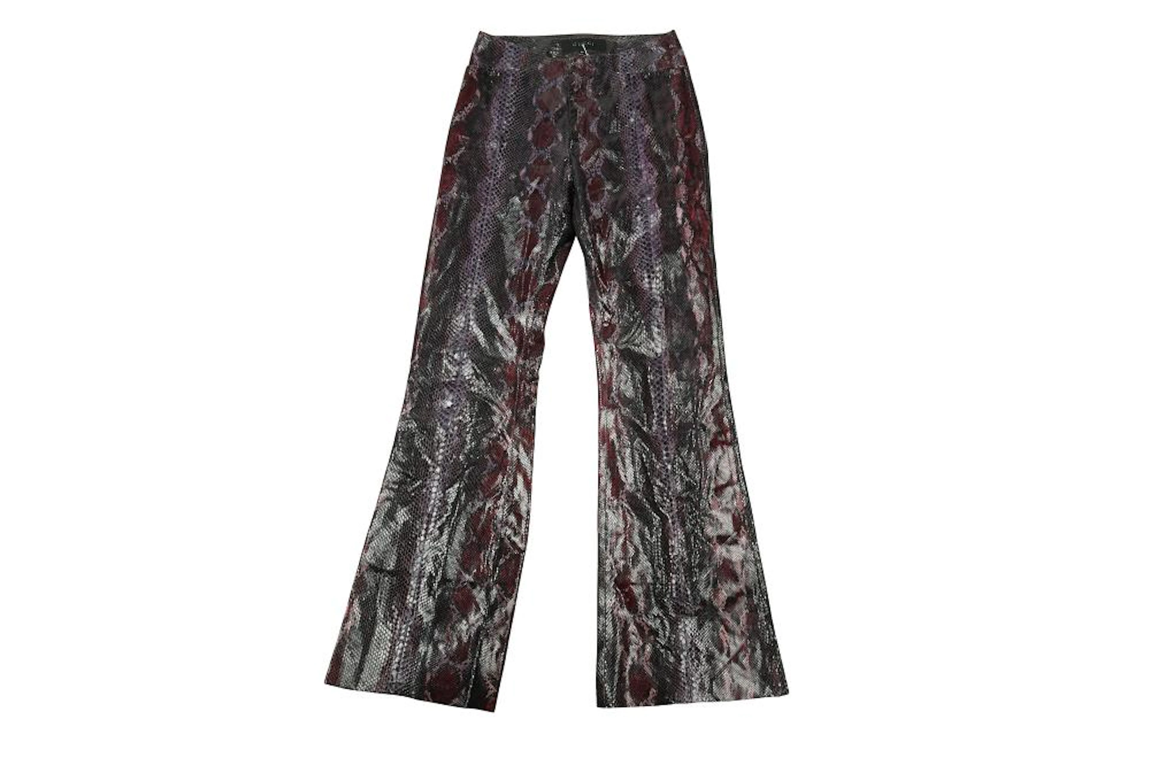 Gucci Purple Python Flare Trouser - Size 44