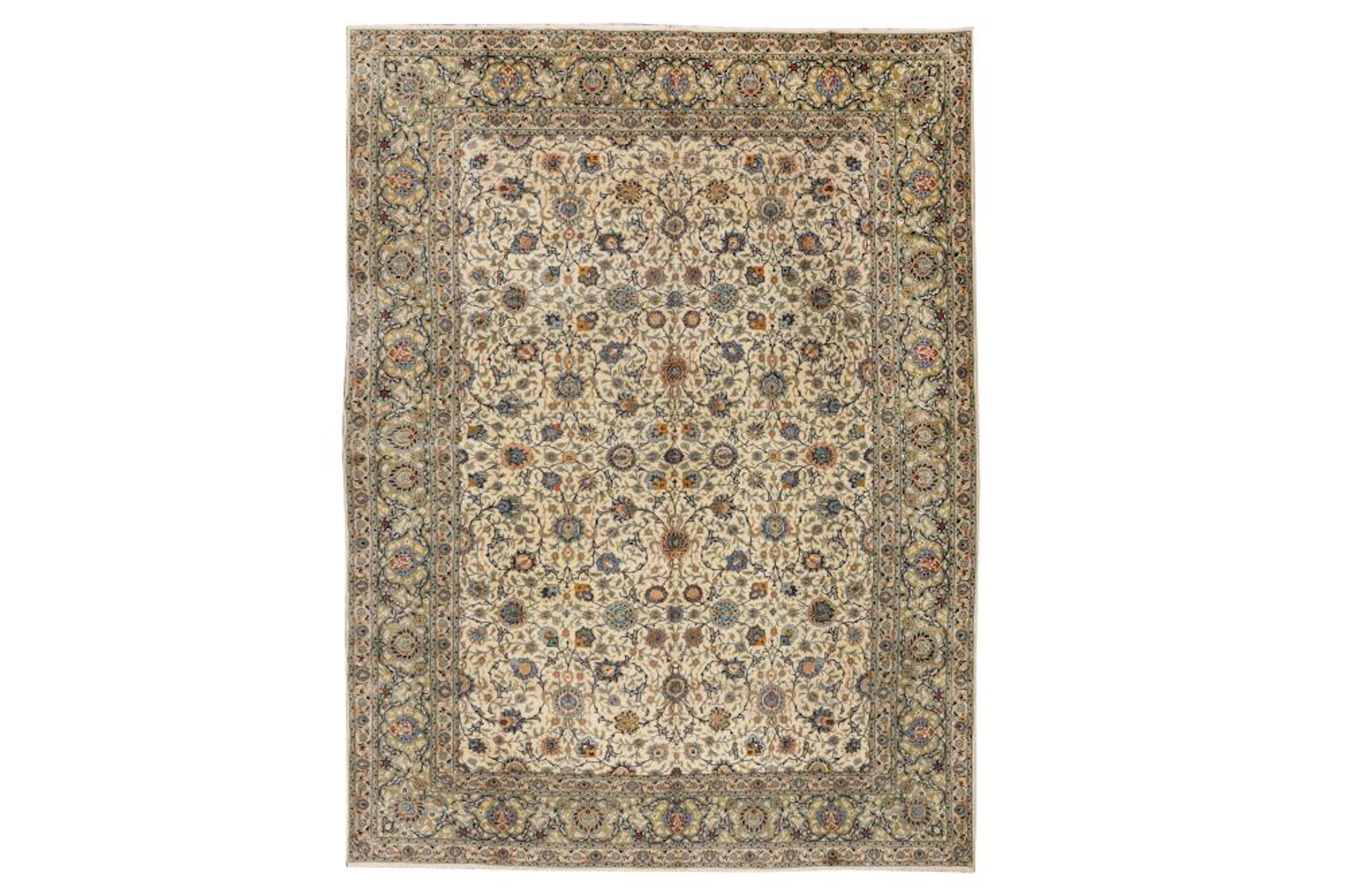 A FINE KASHAN CARPET, CENTRAL PERSIA