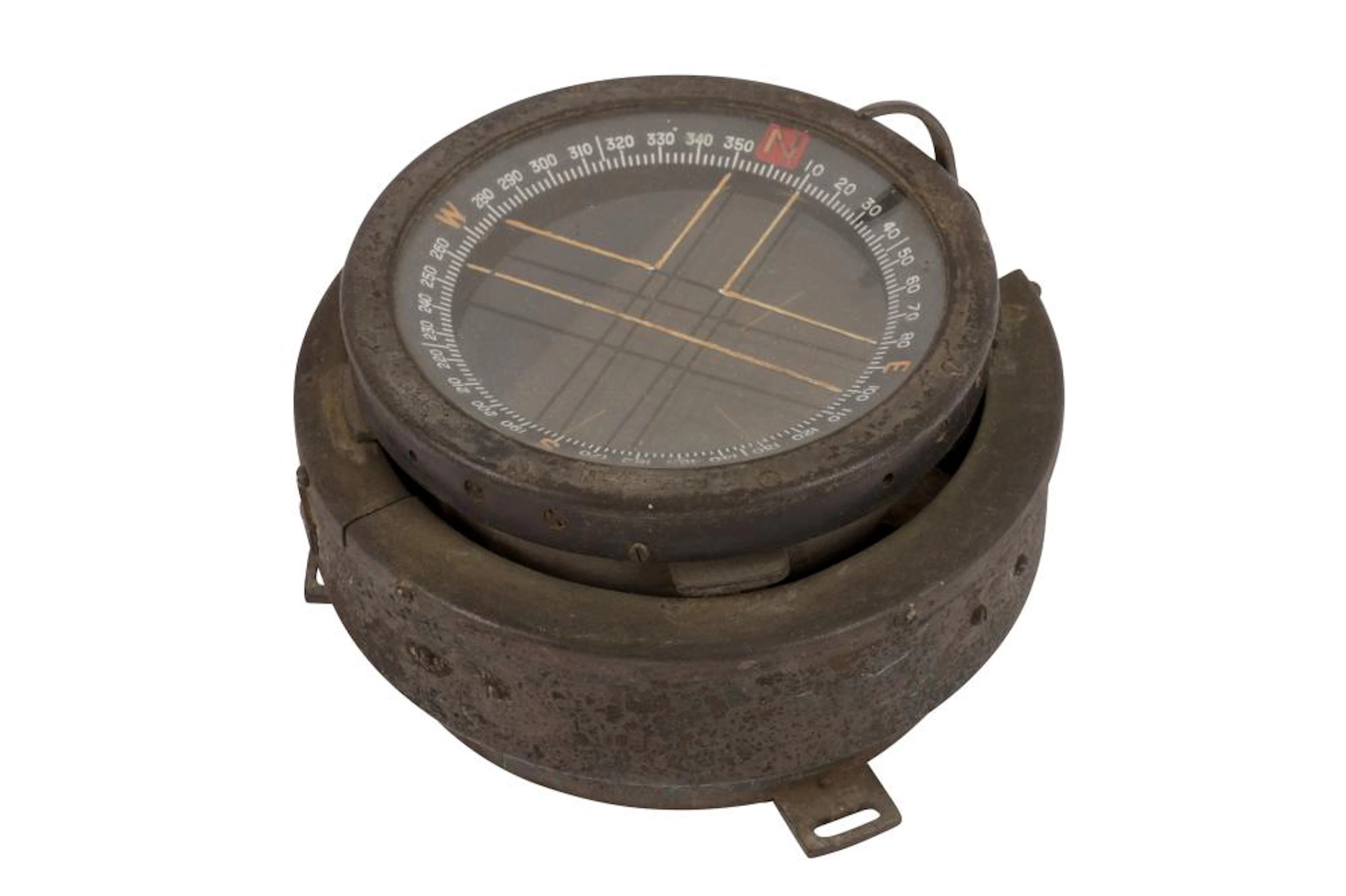 A BRITISH WWII PII MILITARY COMPASS FROM A SPITFIRE