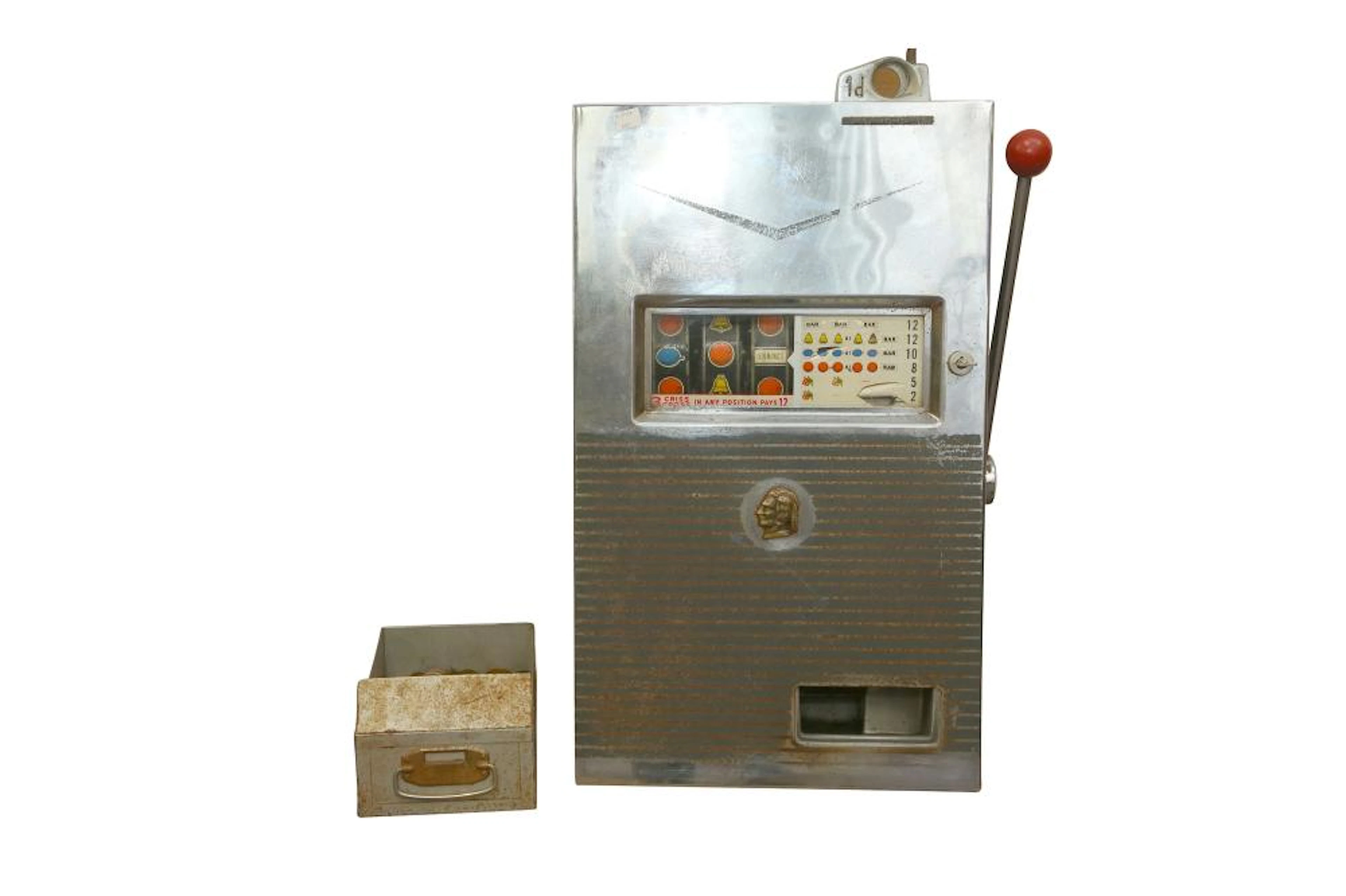 AN AMERICAN JENNINGS COMET CHICAGO MADE ONE ARMED BANDIT SLOT MACHINE