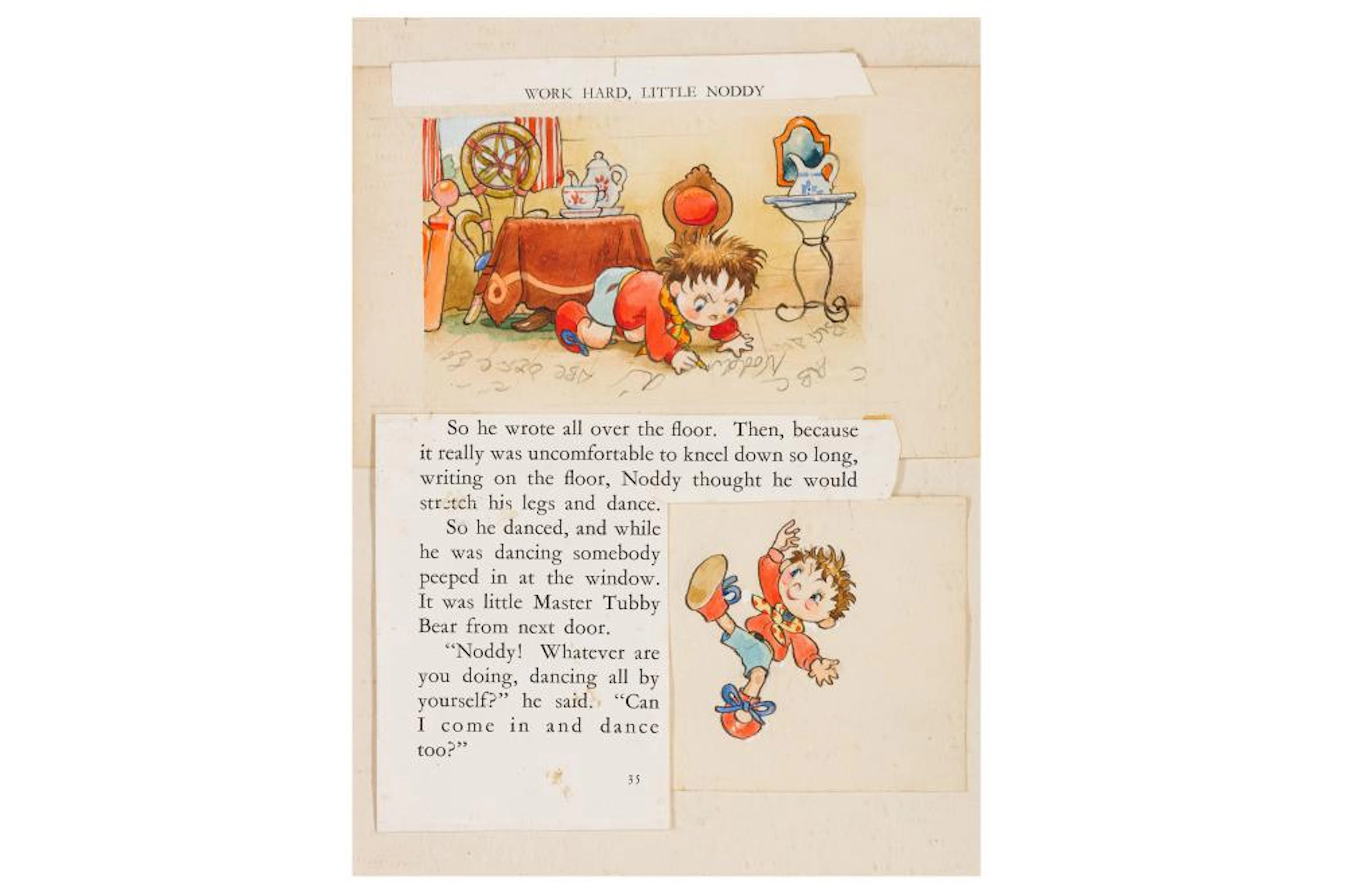 Beek. Original artwork from Noddy goes to School.[1952]