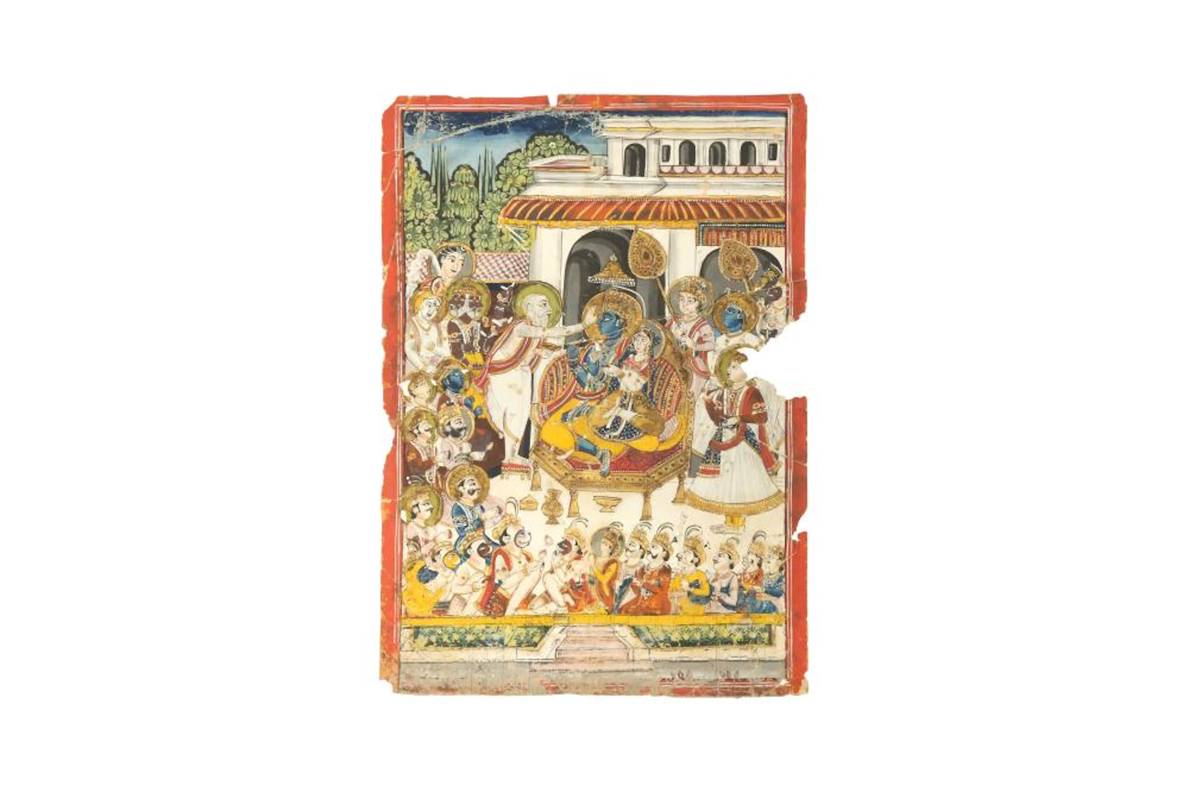 A RAMA DARBAR SCENE Mewar, Rajasthan, North-Western India, 19th century
