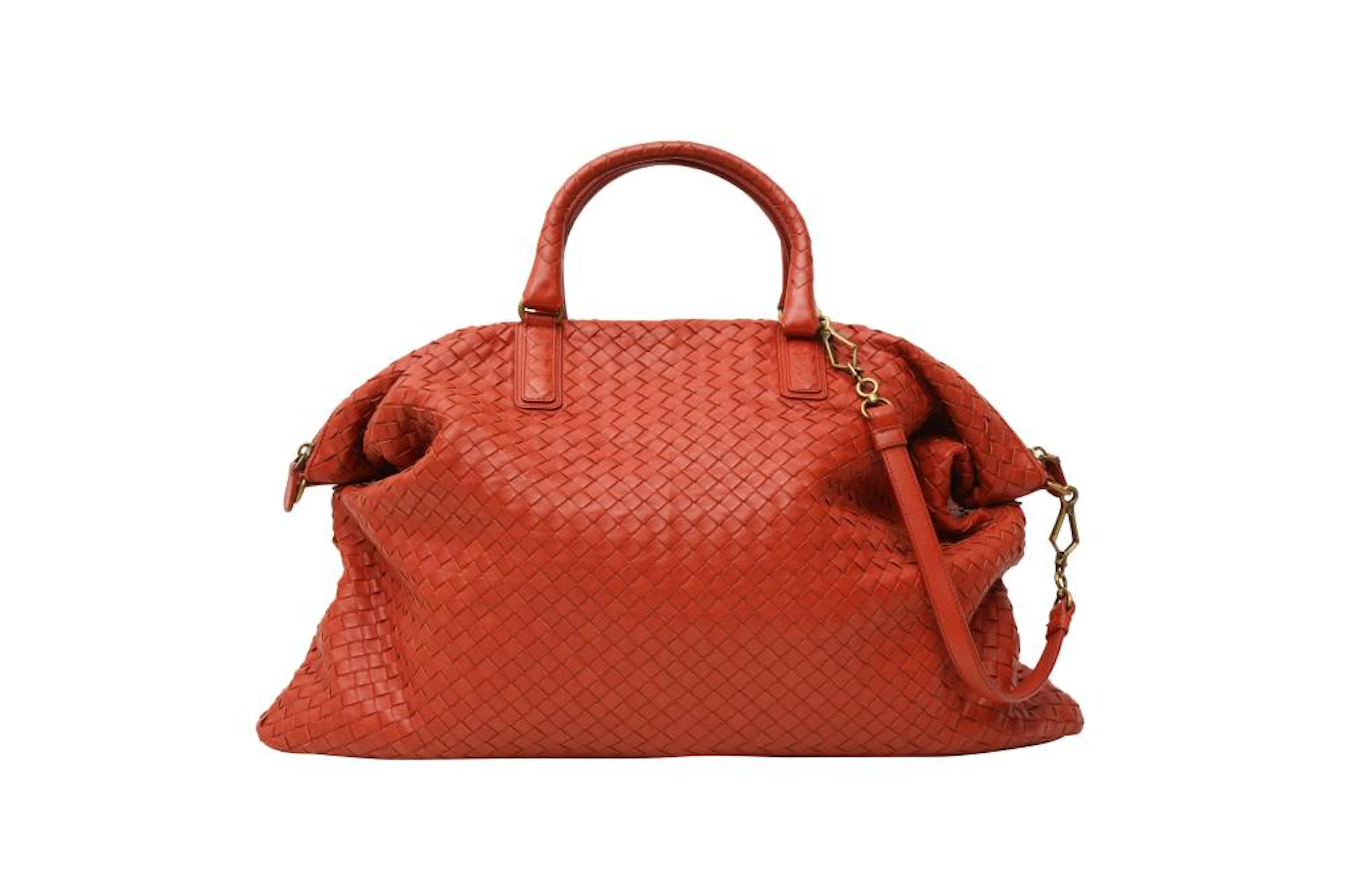 Bottega Veneta Brick Intrecciato Foldover XL Tote