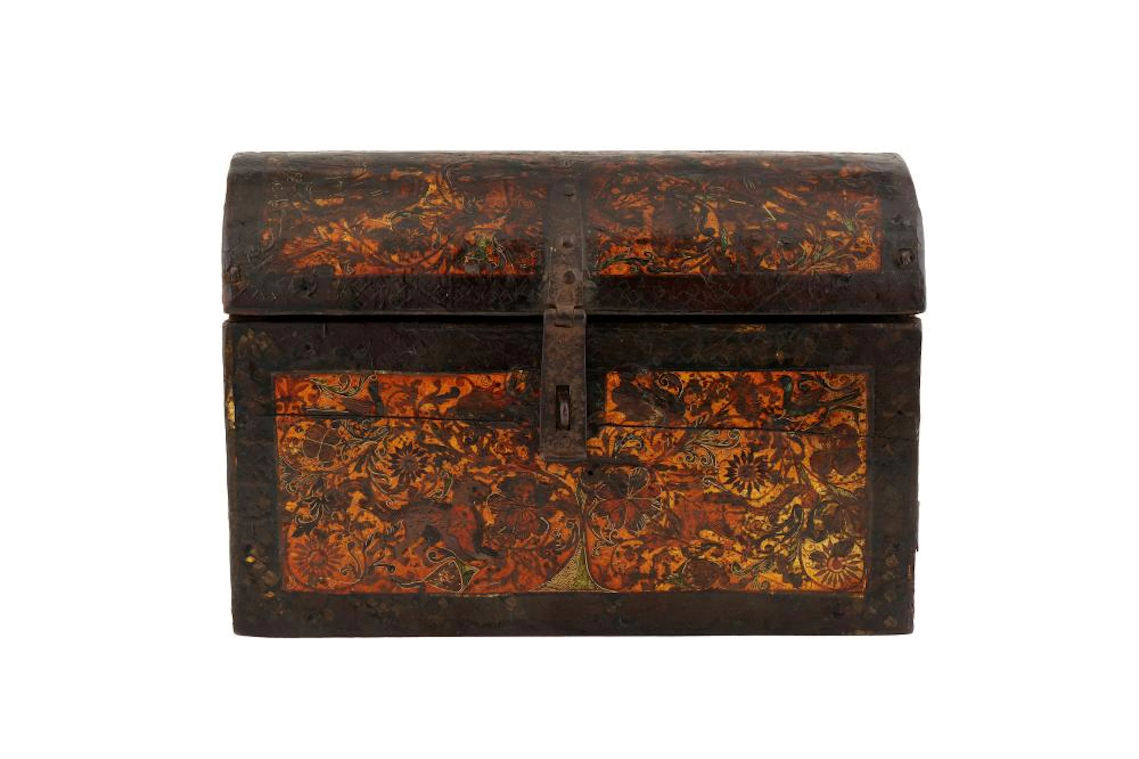 A POLYCHROME-PAINTED AND LACQUERED HISPANO-COLONIAL...