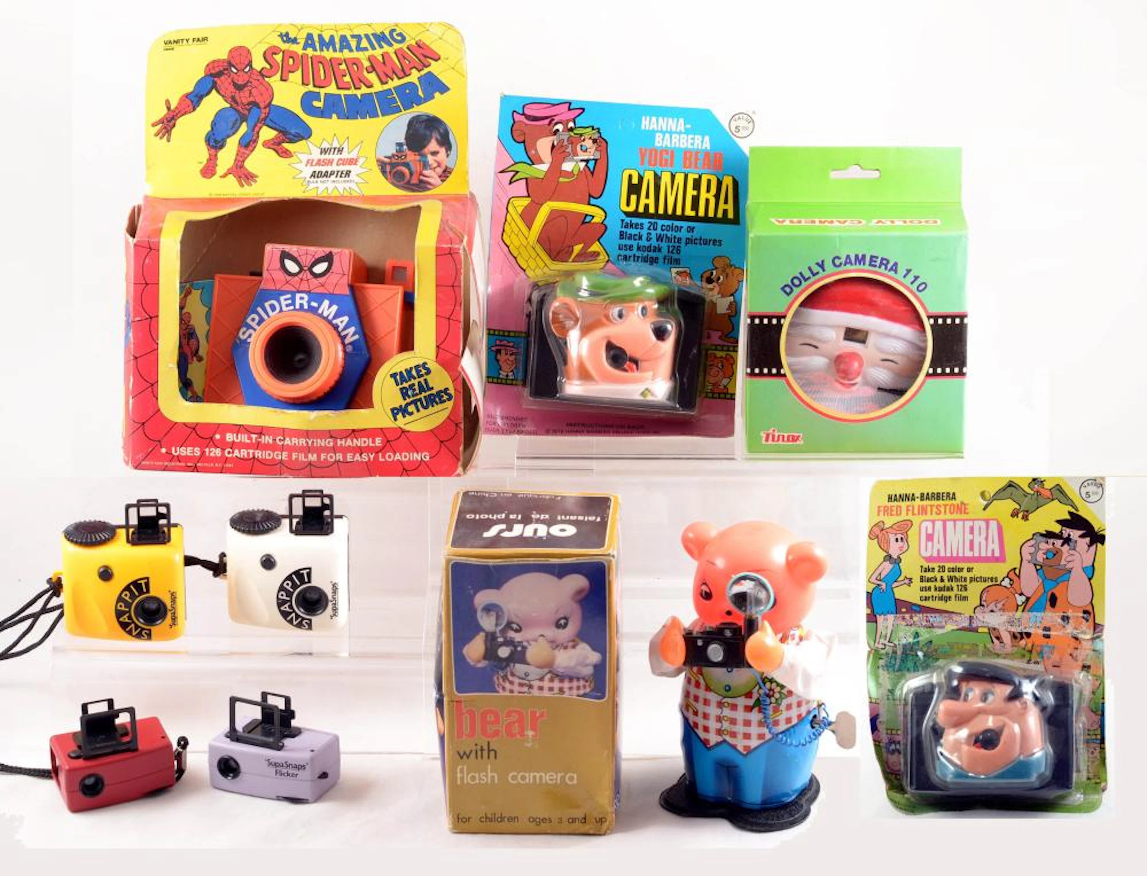 A Rare 1980s Spiderman Camera, plus Yogi Bear, Santa etc.