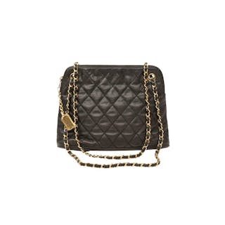 Chanel Black Matelasse Chain Shoulder Bag