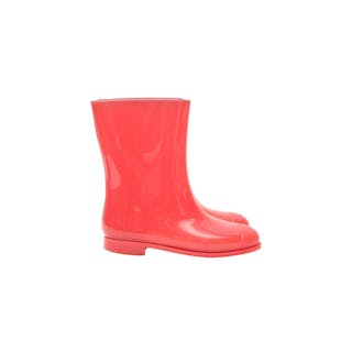 Chanel Pink Rubber CC Rain Boot - Size 38