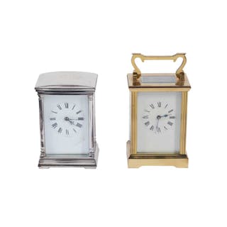 TWO FRENCH CARRIAGE CLOCKS