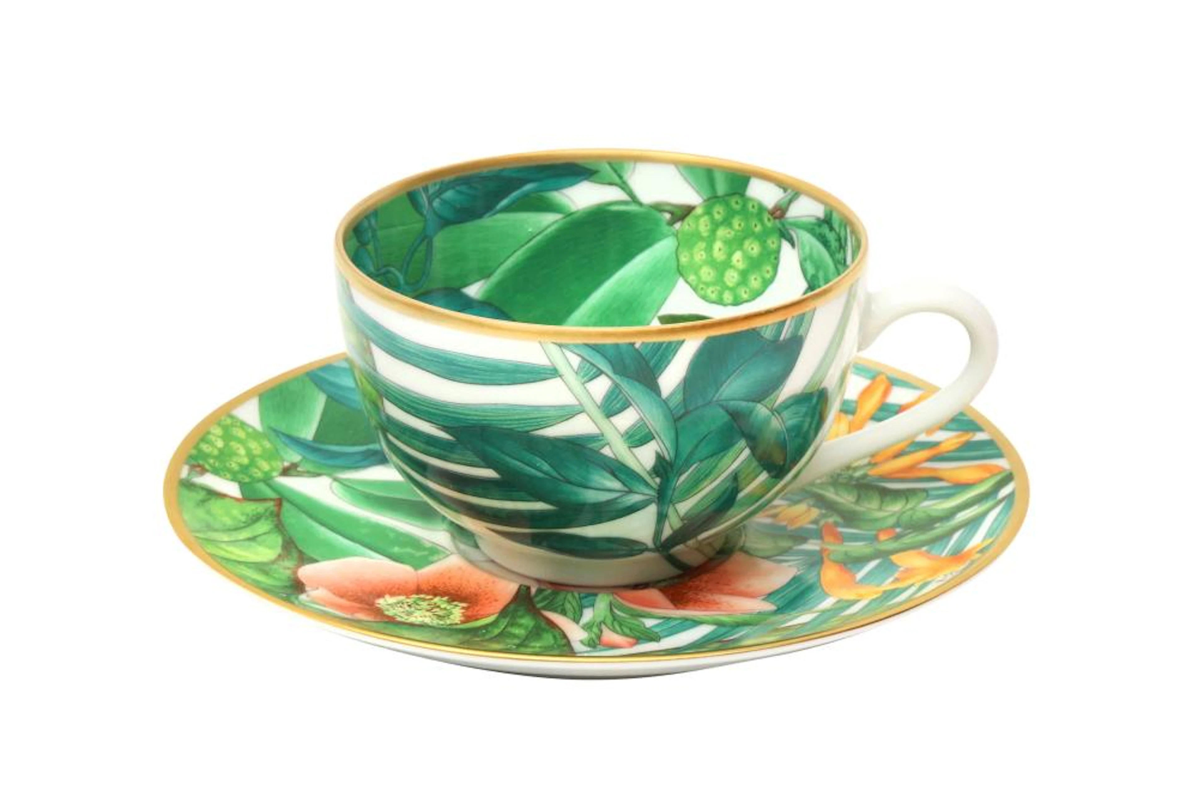 Hermes ?Passifolia? Tea Cups and Saucers