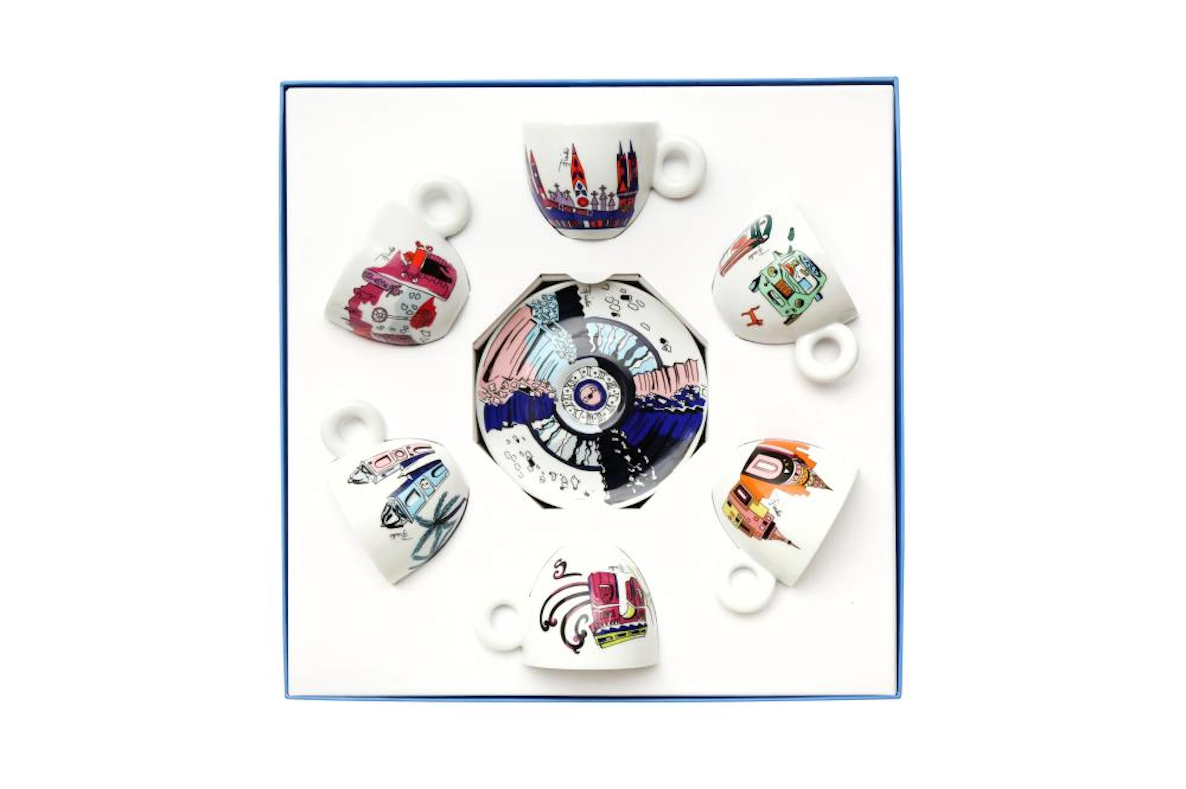Emillio Pucci x illy Art Collection Cappuccino Cups and Saucers