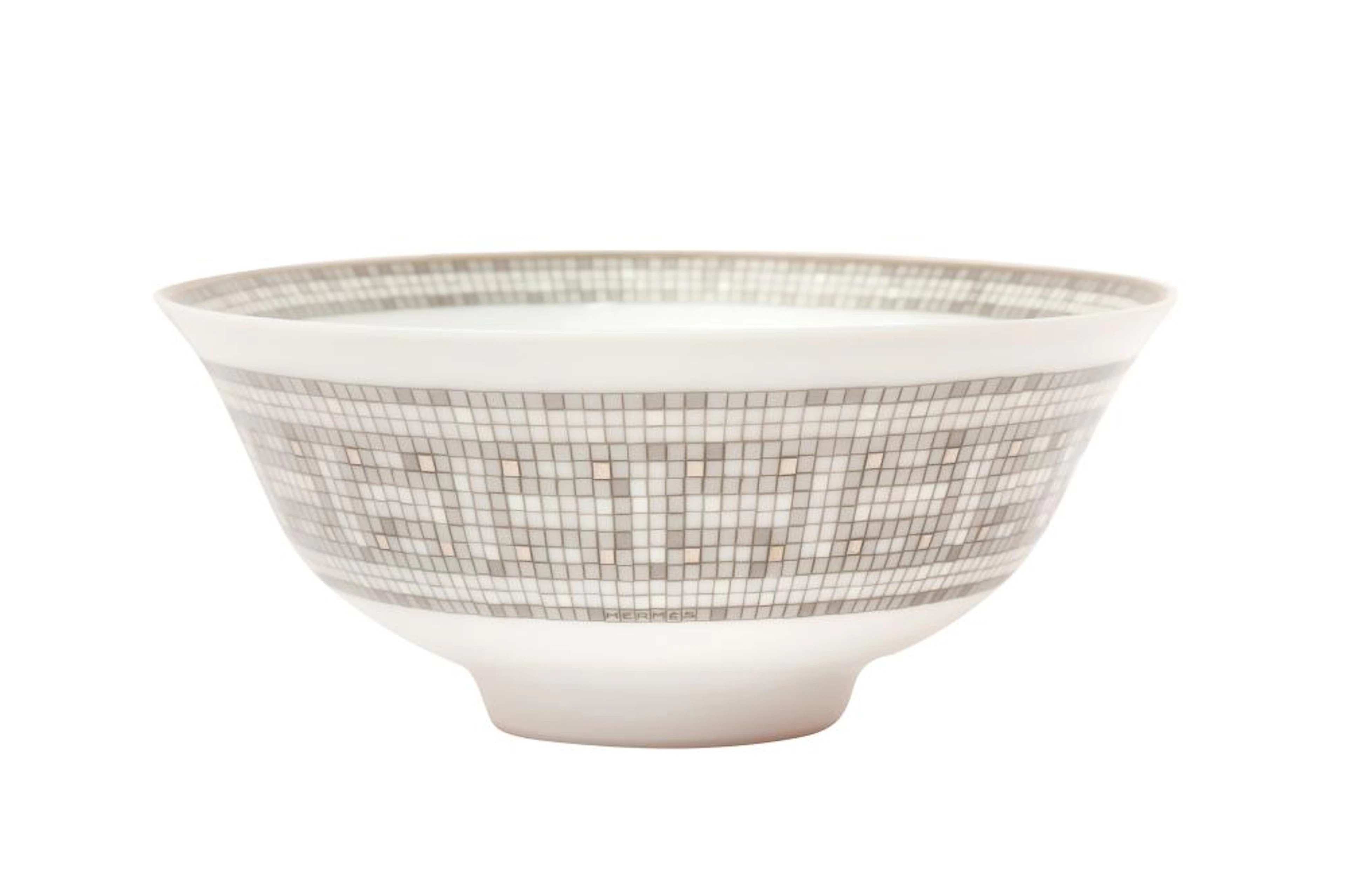 Hermes ?Mosaique Au 24 Platinum? Soup Bowls