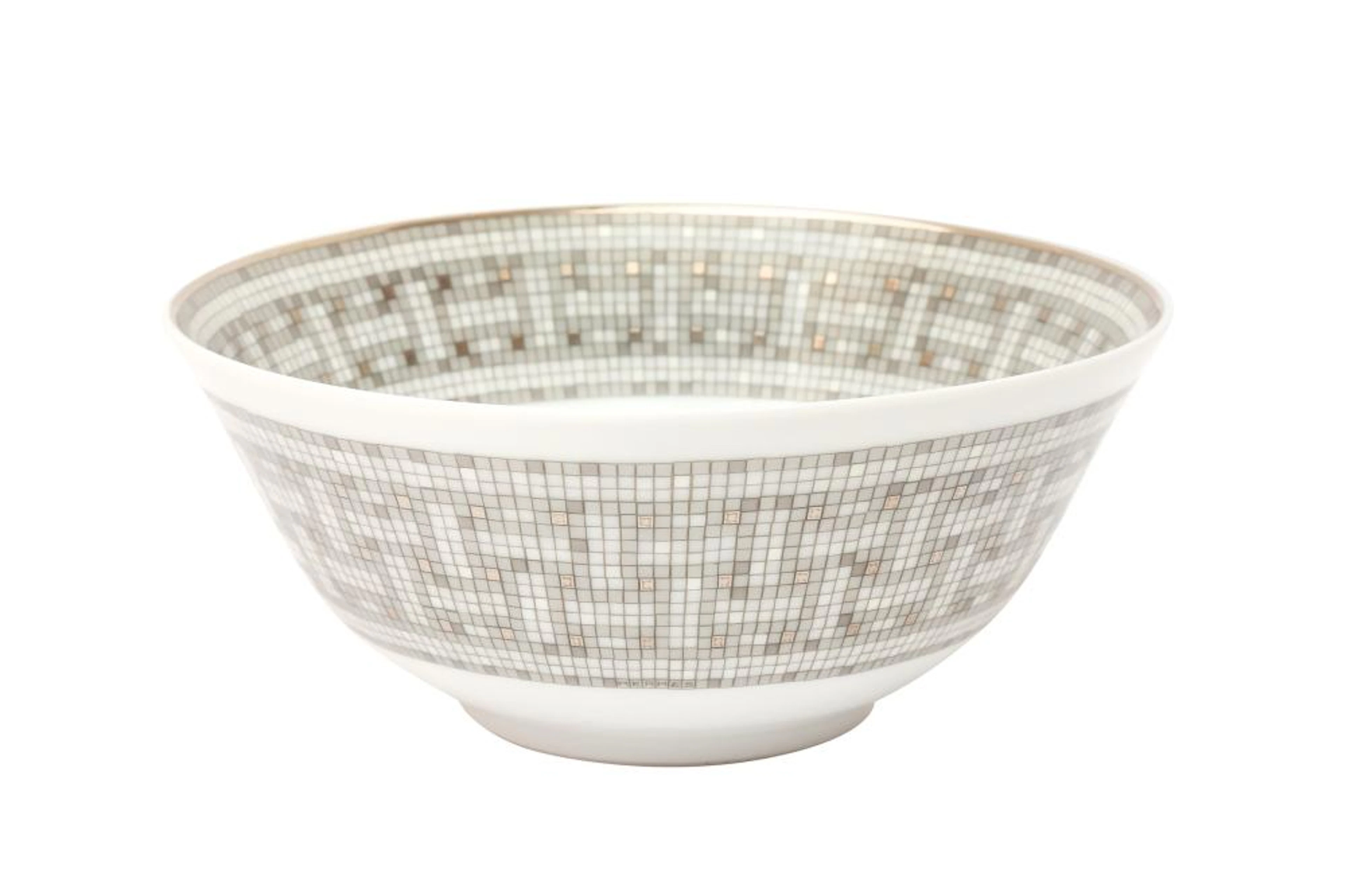 Hermes ?Mosaique Au 24 Platinum? Rice Bowls