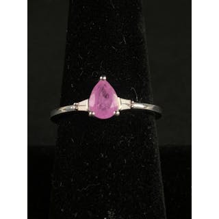 Ilakaka Hot Pink Sapphire and Diamond Ring