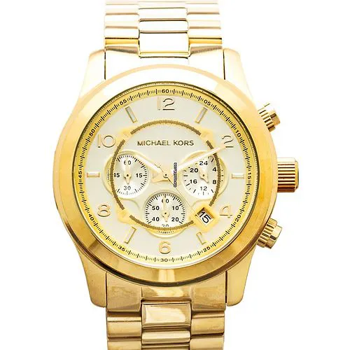 Michael Kors MK8077 - Runway Chronograph Quartz Champagne Dial Men's ...