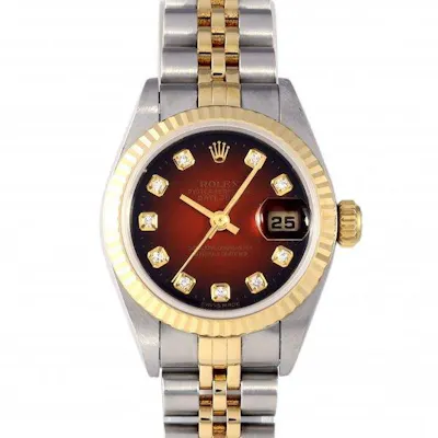 ROLEX DATEJUST 79173G Cherry Gradation Dial Yellow Gold Ladies Watch ...
