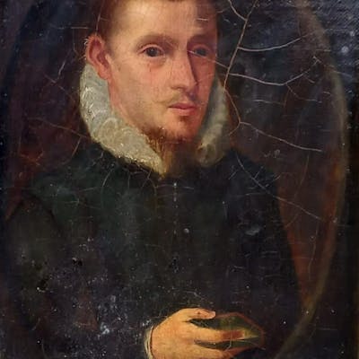 17th Century Old Master Portrait Painting of Man in Ruff | Barnebys