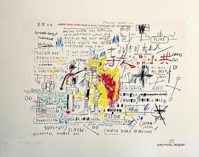 Jean-Michel Basquiat 'Boxer Rebellion - 1978' Limited Edition ...