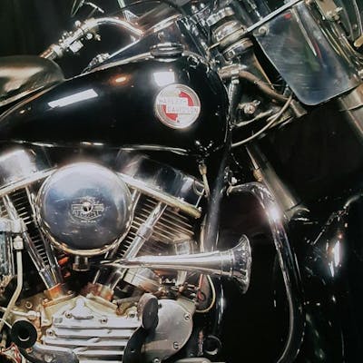 Annie Leibovitz, Harley Davidson motorcycle, date unknown