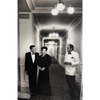 HELMUT NEWTON, BARON AND BARONESS DI PORTANOVA WITH AN UNKNOWN GUREST