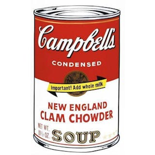 Andy Warhol, New England Clam Chowder, Silkscreen