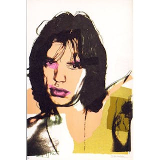 Andy Warhol, 'Mick Jagger FSII.141', Framed Announcement-card, 1975