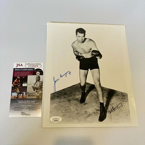 Jack Dempsey Signed 8x10 Vintage Boxing Photo With JSA COA | Barnebys