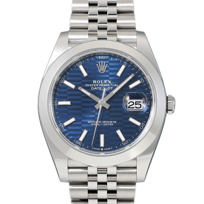 Rolex Datejust 41 Random Bright Blue Fluted Motif 126300 Automatic Men ...